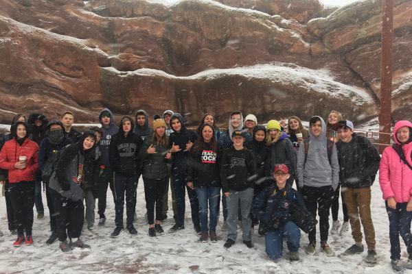 Students at Red Rocks Amphitheater